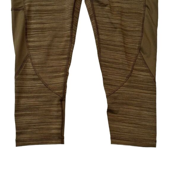 BCG Heather Olive Green Workout Yoga Crop Leggings Medium 6 0455 - Picture 3 of 8